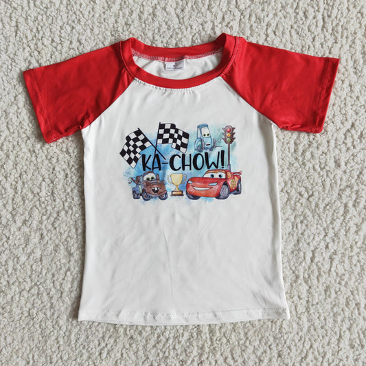 D3-20  Boys Car cartoon race shirts
