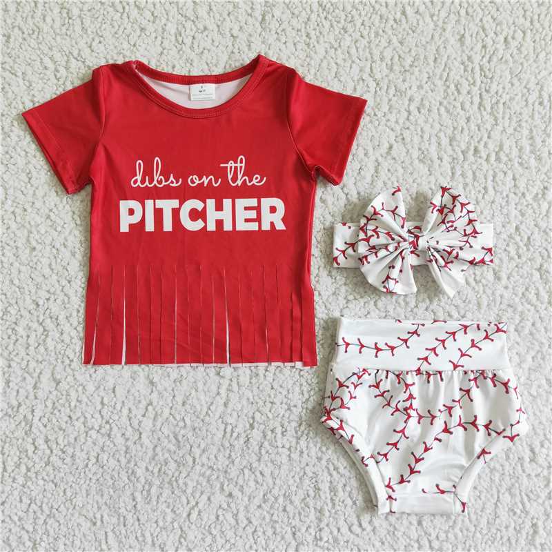 NC0007  Baby girls fourth of july little miss usa bummie sets(can choose headband here)