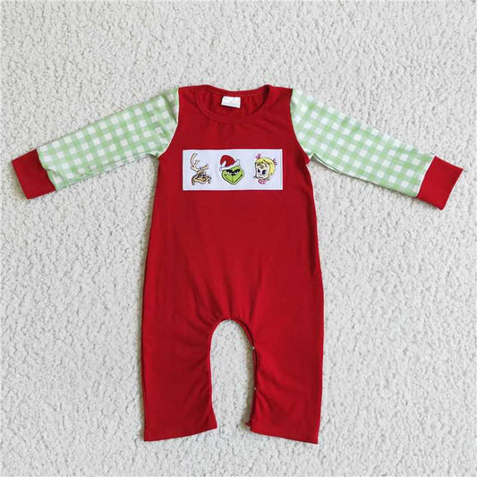 RTS LR0019 Boys grinch red long-sleeved jumpsuit