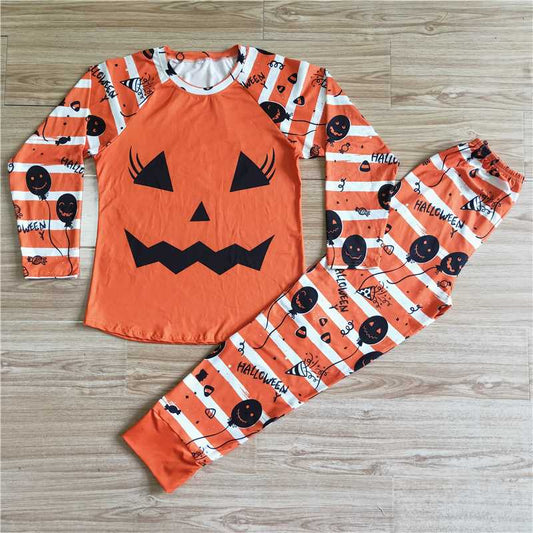 GLP0075  Mom Adult women Halloween face pajamas sets