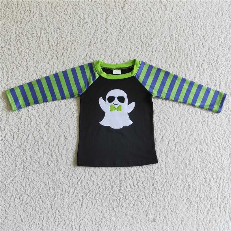 BT0066 	 Baby Boys Halloween ghost long sleeve shirts