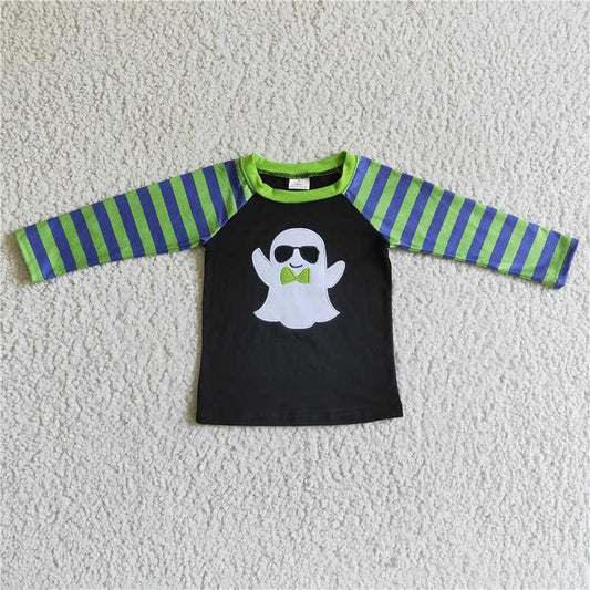 BT0066 	 Baby Boys Halloween ghost long sleeve shirts