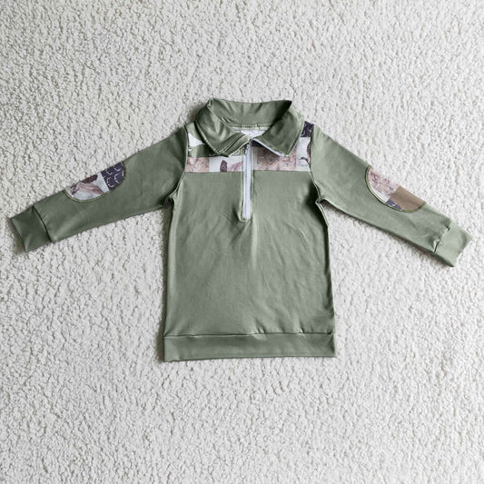 BT0103 Baby Boys Hunting pullover long sleeve shirts