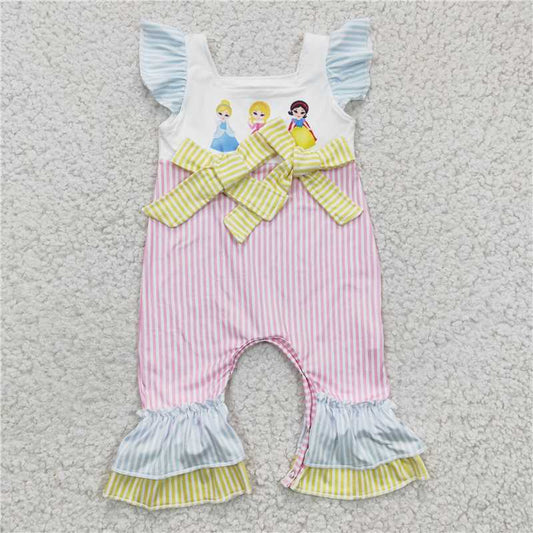 SR0139  Baby Girls princess bows rompers