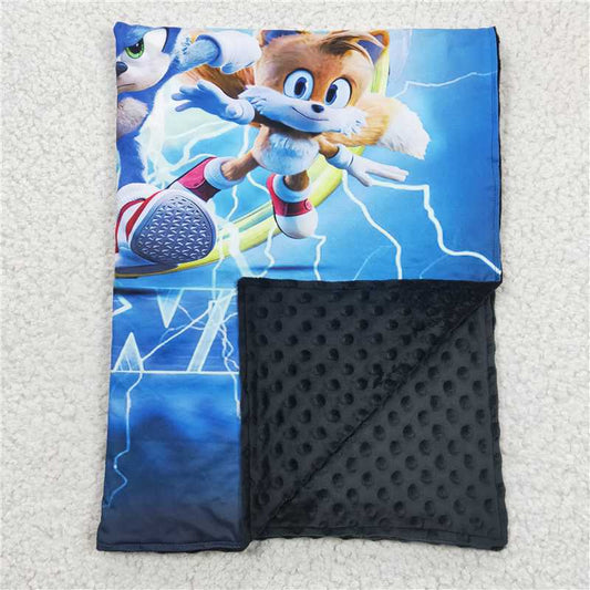 BL0037  Baby Kids Cartoon Blue blankets 2