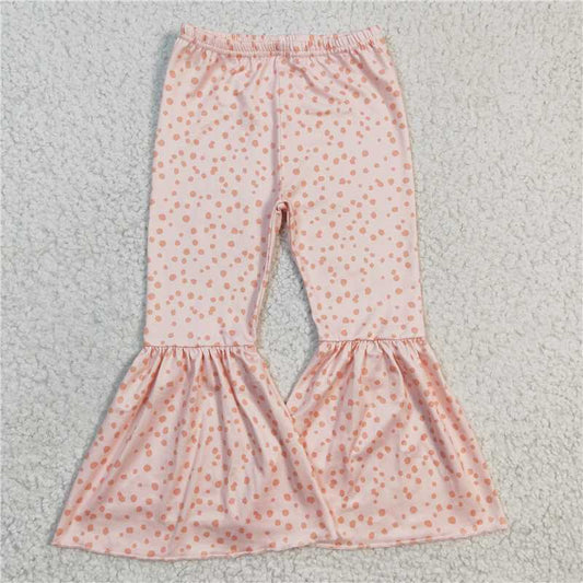 P0055  Baby Girls Western Dots Bell Bottom Pants 1