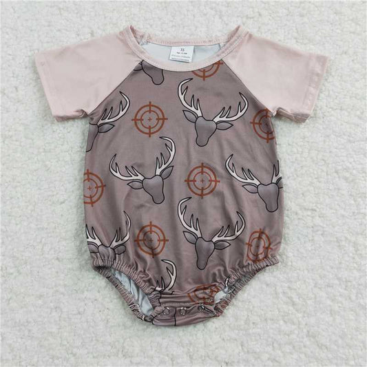 SR0131  Baby Kids Cow deer rompers