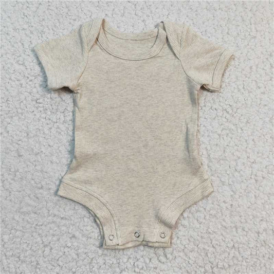 SR0209  Baby Girls Light Grey Long Sleeve Woolen Cotton Rompers
