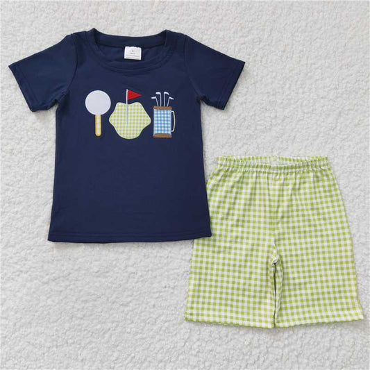 BSSO0135 Baby Boys Golf Summer Shorts Clothes Sets