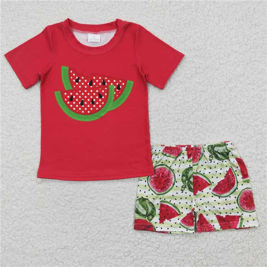 BSSO0175 Baby Boys Watermelon Summer shorts sets
