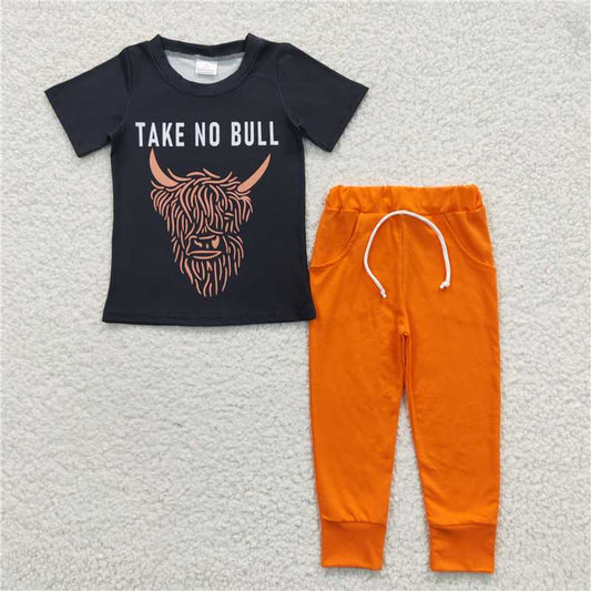 BSPO0099 Baby Boys Take No Bull Western Pants Outfits Clothes Sets