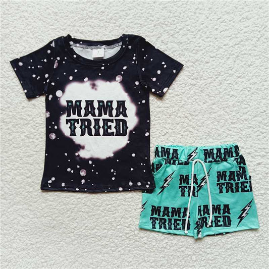 BSSO0200 Baby Boys Mama Tried Summer Shorts Sets