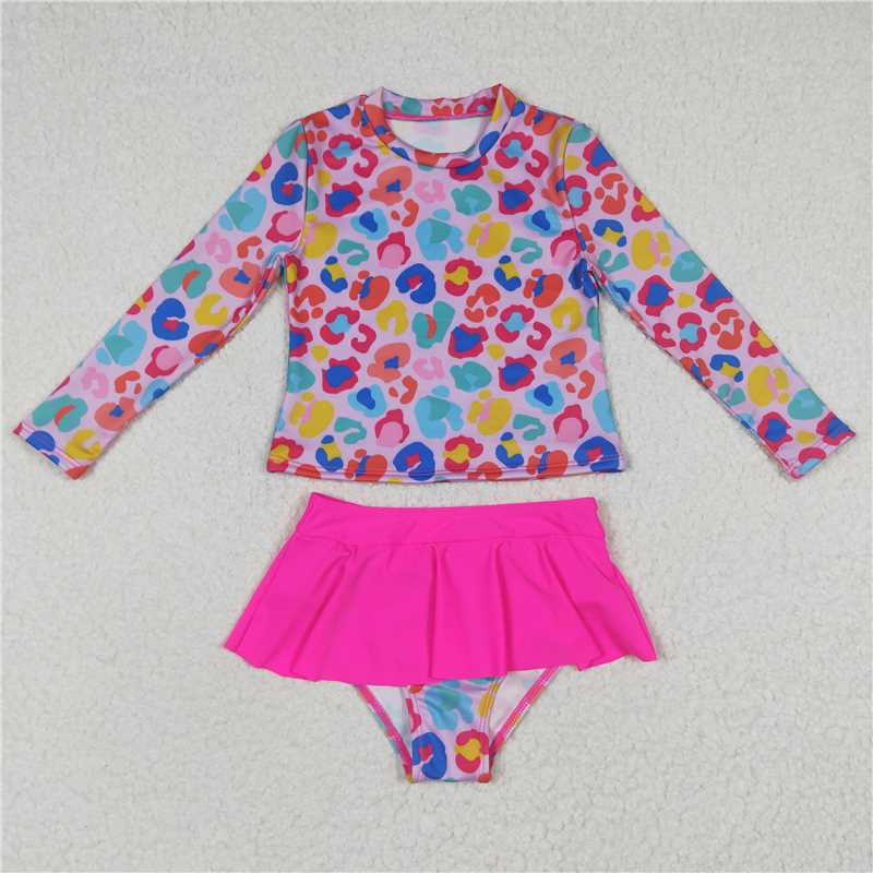 Baby Girls Long Sleeve Plaid Stripe Summer Swimsuit Cute And Fashionable Waterwear for Little Ones