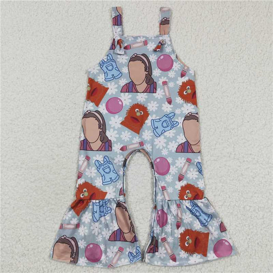 SR0348   Baby Girls Strap Jumpsuits Teacher Rompers