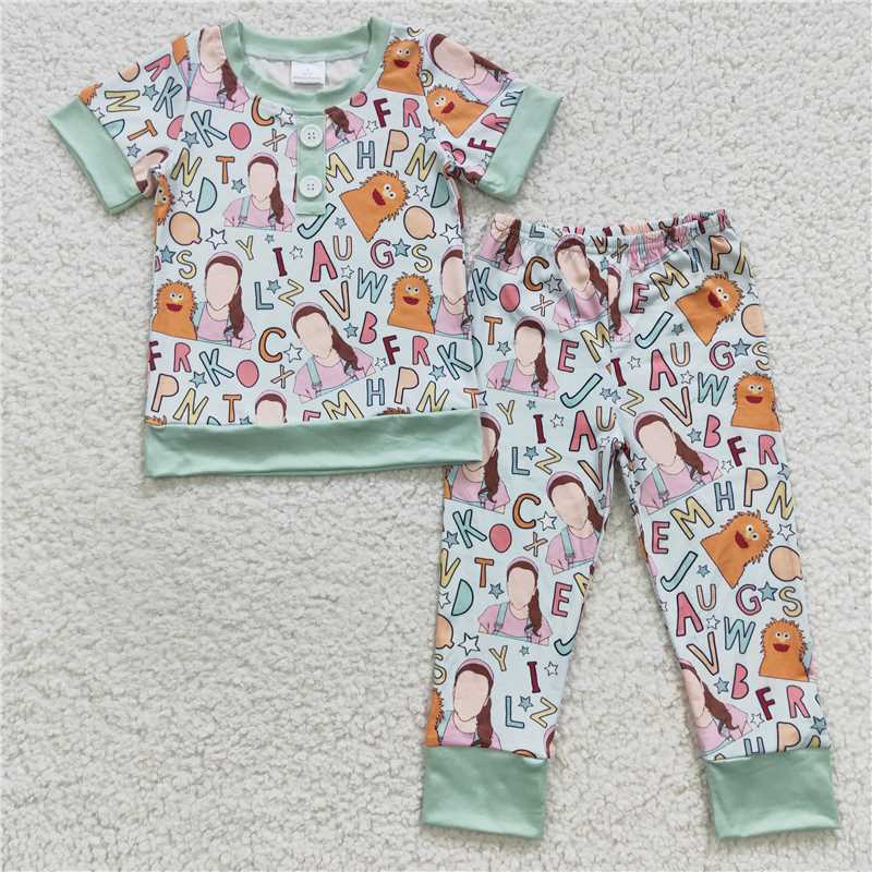 BSPO0110 Baby Boys Teacher Pajamas Pants Clothes Sets
