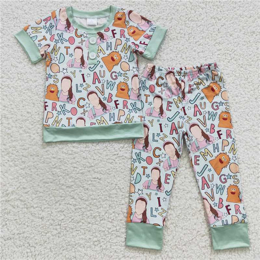 BSPO0110 Baby Boys Teacher Pajamas Pants Clothes Sets