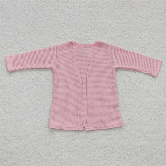 GT0249  Baby Girls Light Pink Color Long Sleeve Fall Cardigans Tops