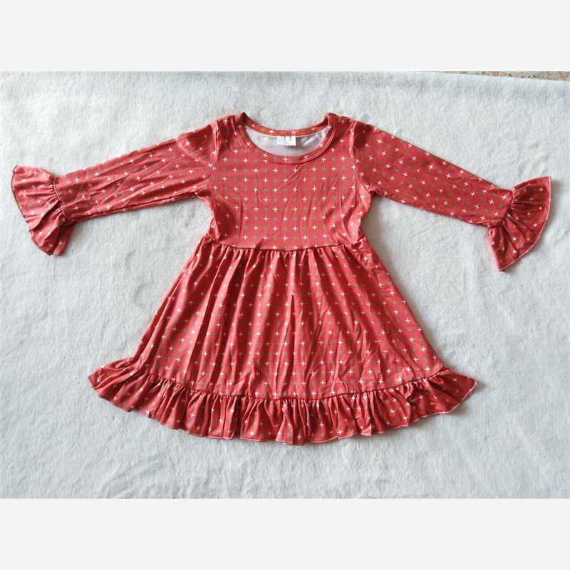 9.23 RTS NO MOQ（In stock）G2-16-6; Baby Girls Winter Dress Big Dipper long-sleeved dress