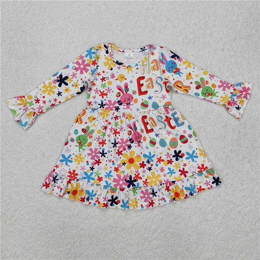 9.15 RTS NO MOQ （In stock）G2-14* Baby Girls Winter Yellow Chick knee-length Dresses