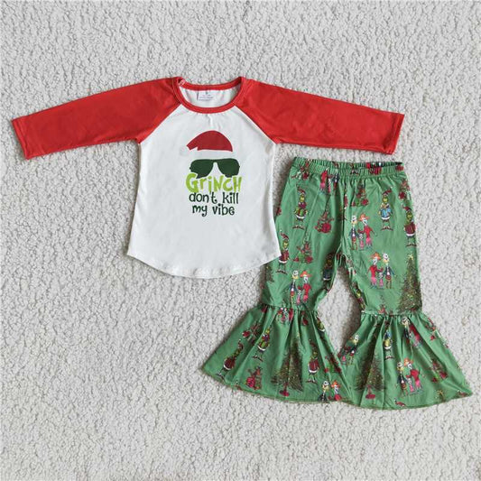 6 A9-20 GriNcH Christmas red long-sleeved suit