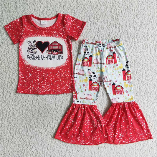 B12-23  Peace love farm house set