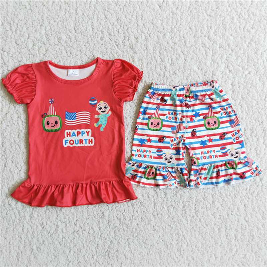 D8-13 fourth national flag coco stripe suit
