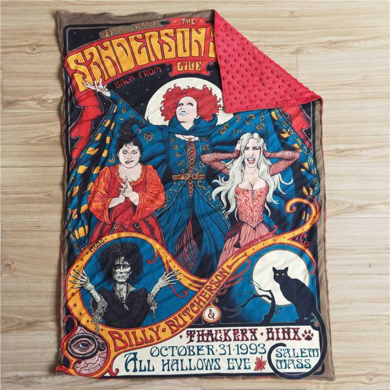 6 B10-20  Halloween witch blanket