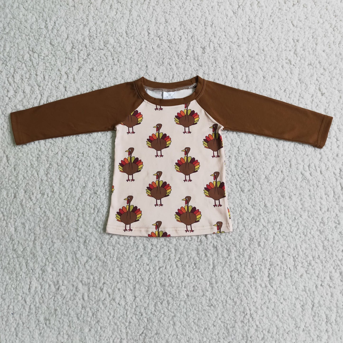 6 C6-34  Boys Thanksgiving turkey shirts