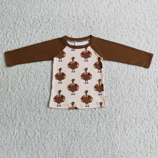 6 C6-34  Boys Thanksgiving turkey shirts