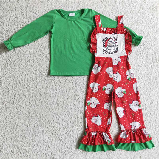6 C7-4 Green top Santa overalls