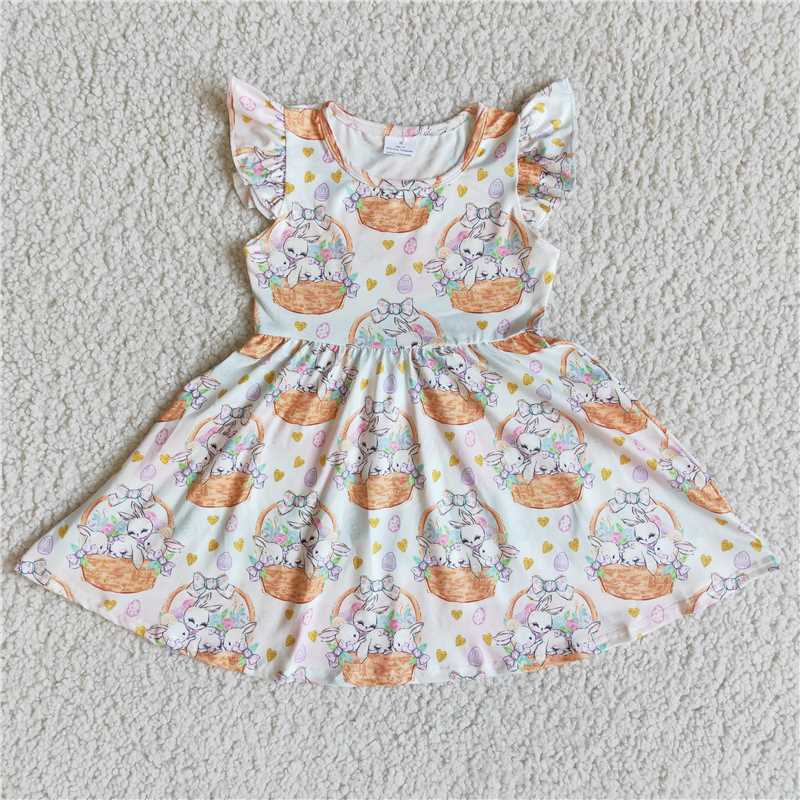 E6-1 Easter bunny flying sleeve dress
