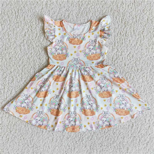E6-1 Easter bunny flying sleeve dress