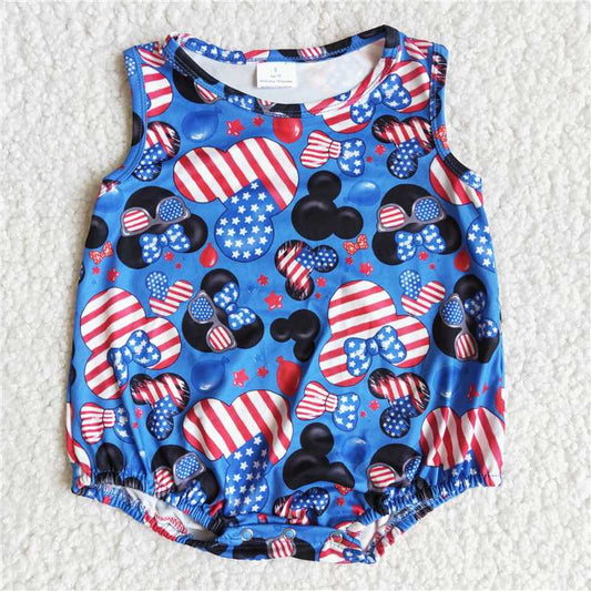 B15-11  Baby infant 4th of july romper