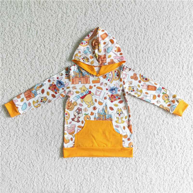 BT0045 Winnie the Pooh Mickey head hooded long-sleeved top