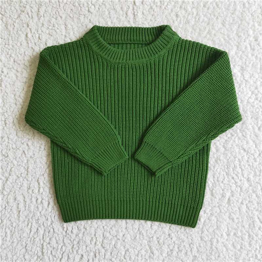 GT0031  Baby Girls Fall dark green Color Sweaters