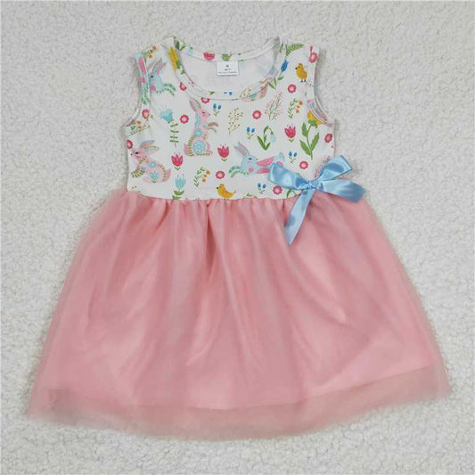 GSD0238  Baby Girls Rabbit Sleeveless Tutu Knee Legnth Dresses