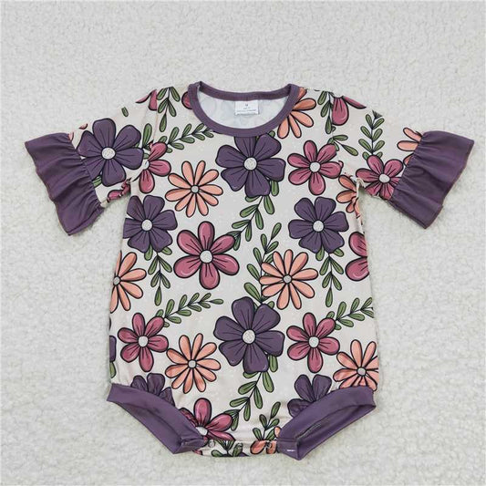 SR0168  Baby Girls Flower Summer Rompers
