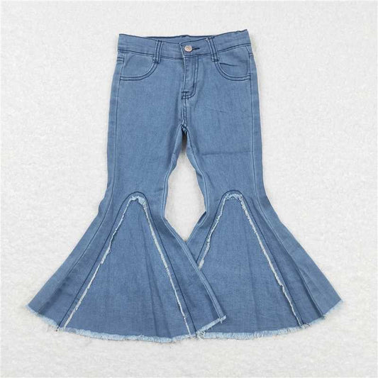 D6-29 Navy bell bottom denim pants Jeans