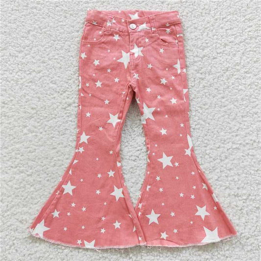 C14-11  Pink star denim jeans