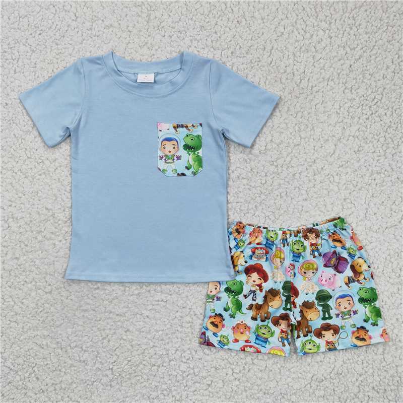 C14-24 Blue cartoon toy boy soft set