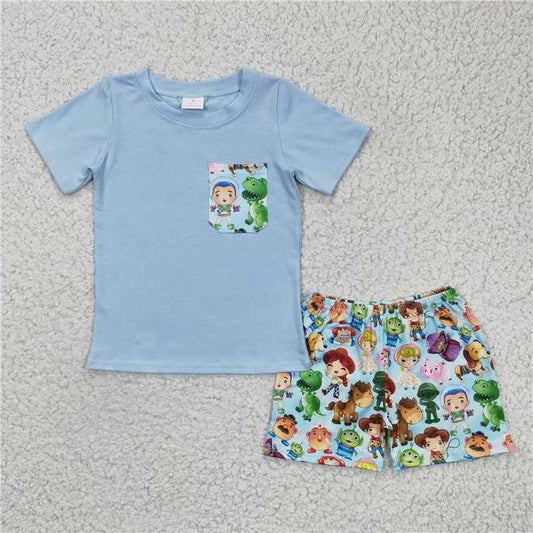 C14-24 Blue cartoon toy boy soft set