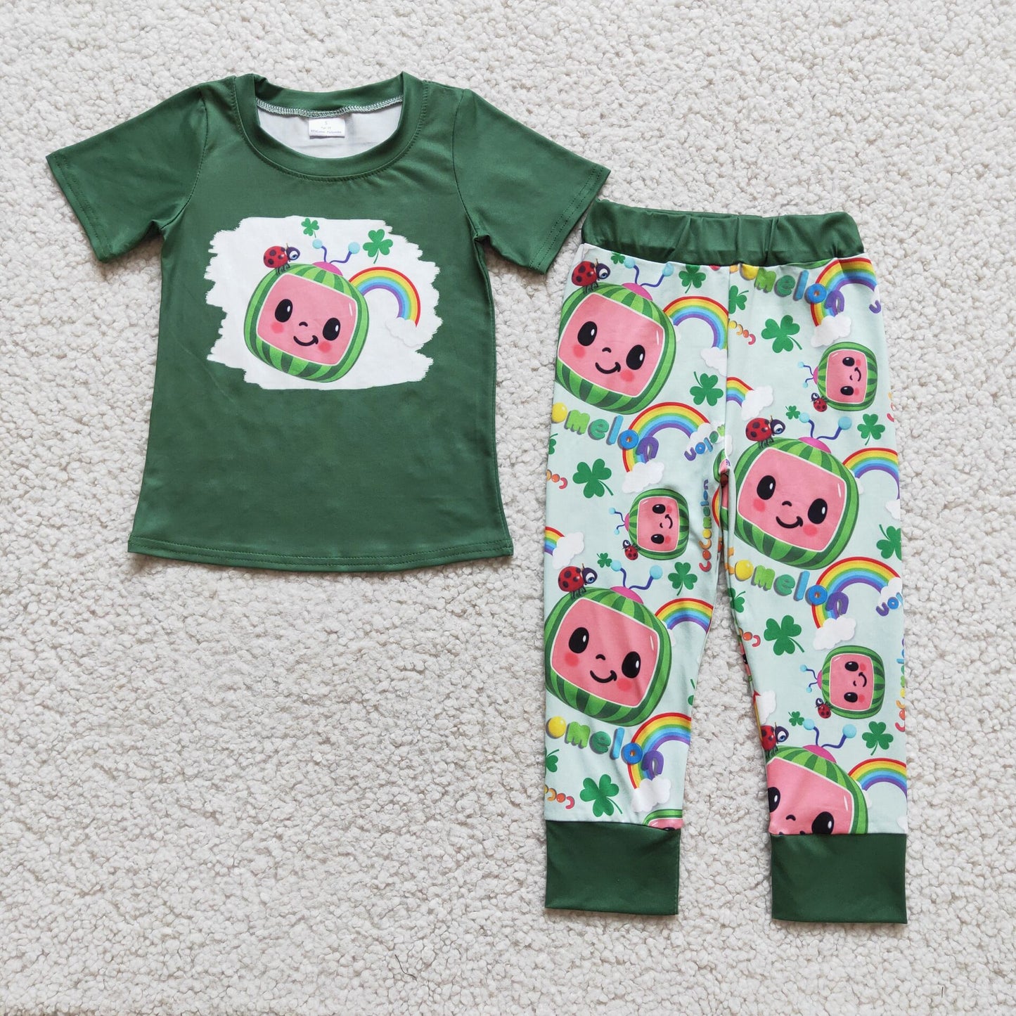 D5-2 Boys cocomelon short-sleeved trousers set