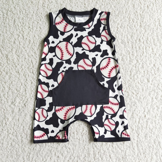 SR0046 Baby boys summer baseball rompers