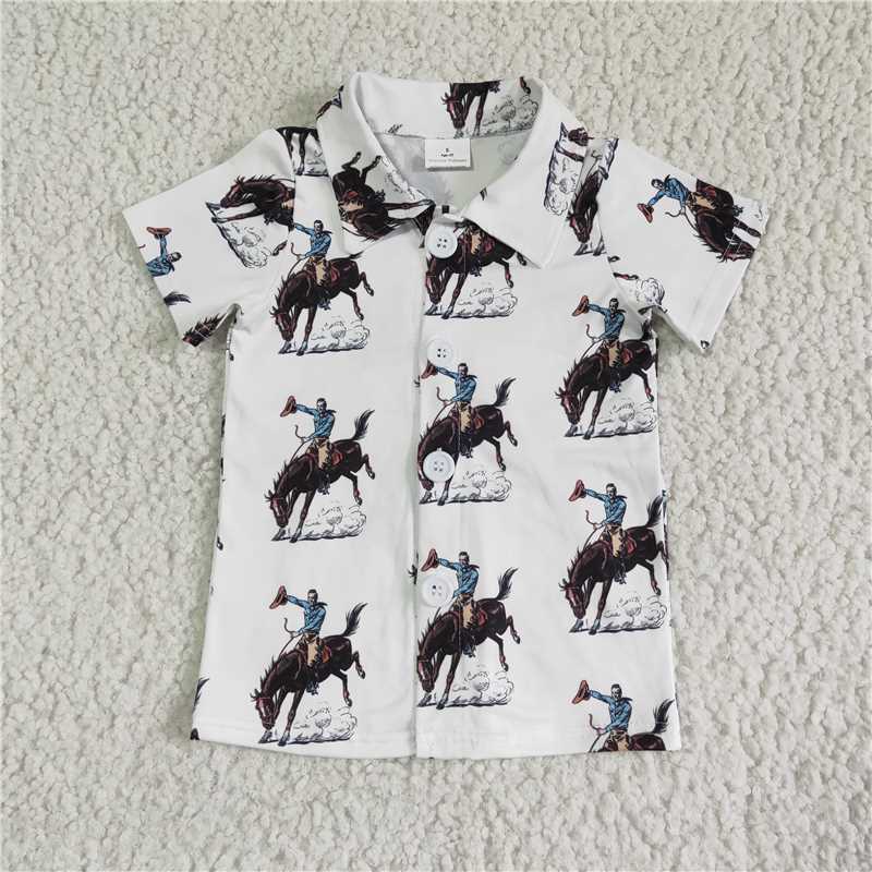 BT0011 Baby Boys western button up shirts 1