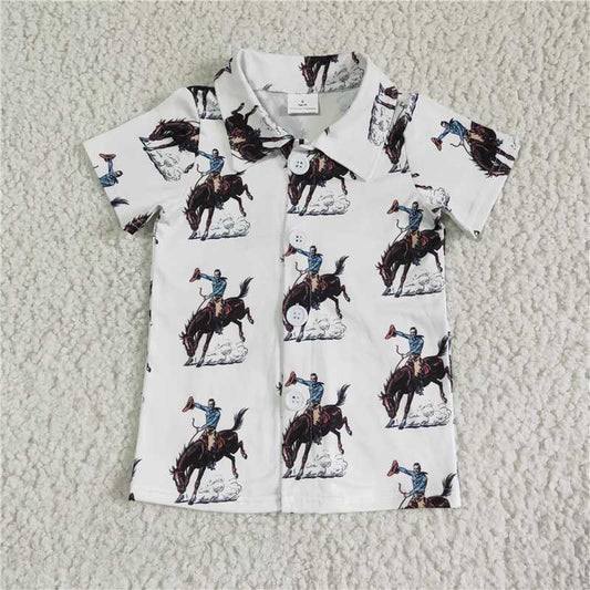 BT0011 Baby Boys western button up shirts 1