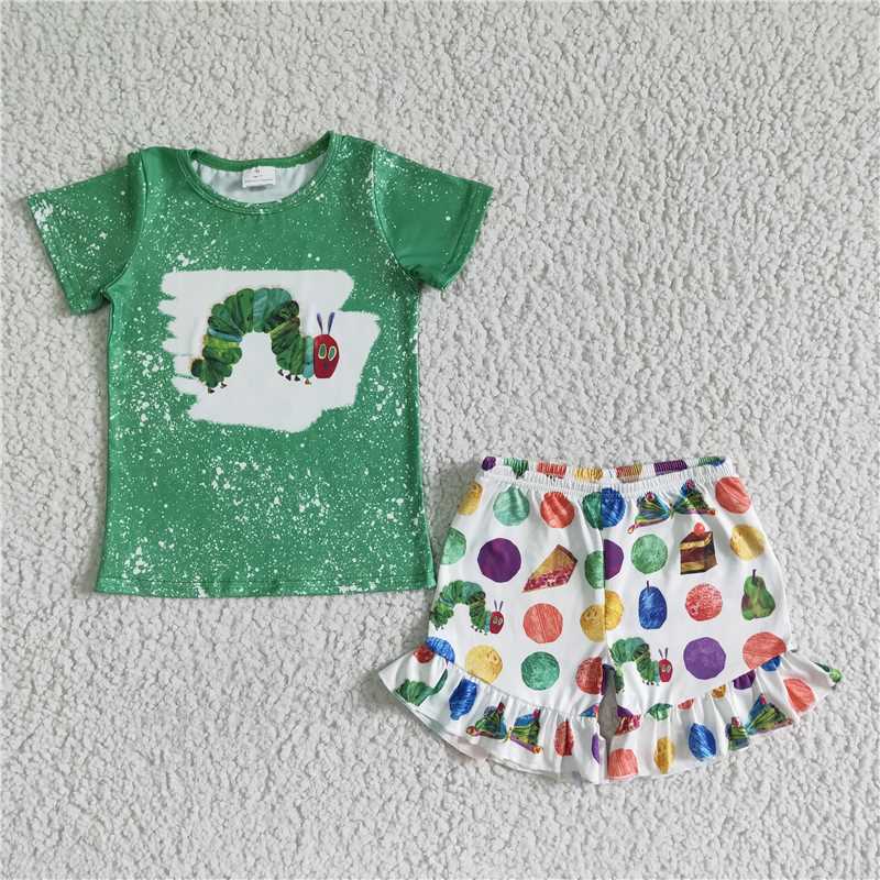 Boys and Girls Caterpillar Bandage Summer Mixed Outfit