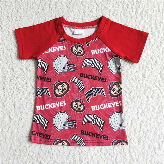 BT0028 Sibling Baby Girls Boys OH Football Team Shirt Dress Sets