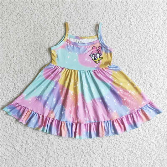 GSD0126  Baby girls tie dye duck twirl dresses
