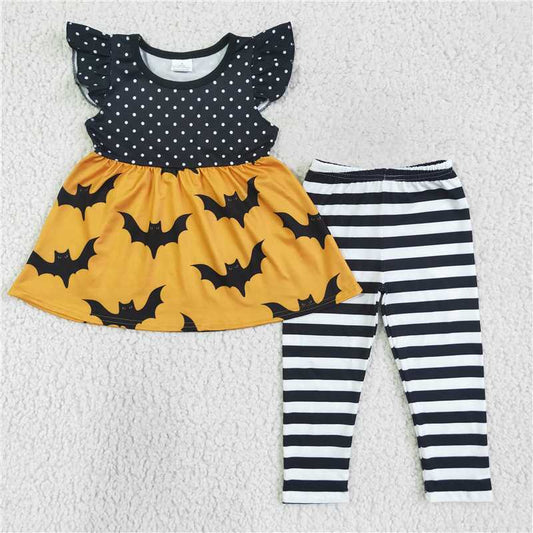 GSPO0171 Halloween bat black flying sleeve trousers suit