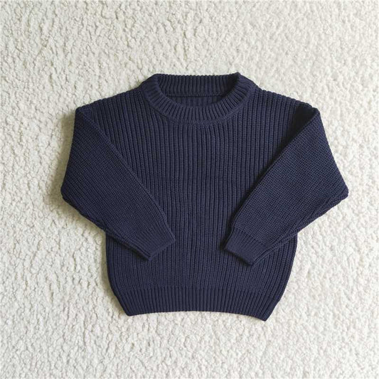 GT0030  Baby Girls Fall navy blue Color Sweaters